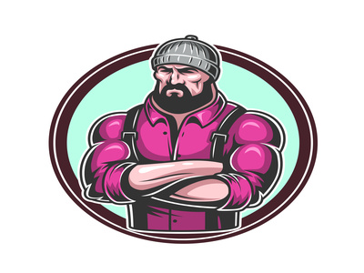 Lumber Jack mascot Logo 3d animation branding graphic design logo motion graphics ui