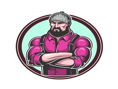 Lumber Jack mascot Logo