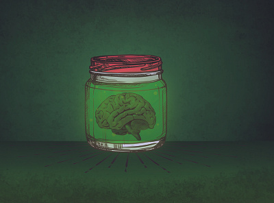 Brain in the jar animation branding design graphic design illustration logo photoshop ui ux vector