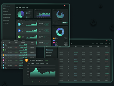 Crypto Currency Service Dashboard bitcoin bitcoins crypto crypto exchange cryptocurrency dashboad dashboard dashboard app dashboard design dashboard ui