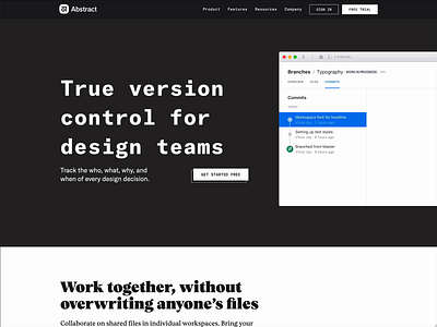 True version control for design teams abstract animation commit design history product design teams type