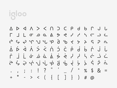 Igloo Typeface font font face inuit language typeface typography