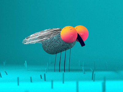 Hard House Fly 3d animation character cinema4d dance fly housefly insect loop music primitive prorender smears
