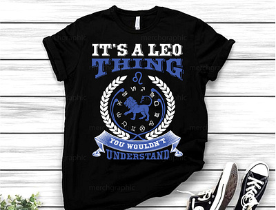 Leo horoscope typography t shirt design amazon zodiac tshrit custom tshirt design design fiverr fiverr t shirt design graphicdesign grphictshirt horoscope illustration leo merchgraphic minimaltshirt typography typographytshirtdesign