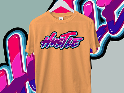 Hustle t shirt design