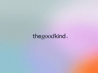 thegoodkind® - wordmark & gradient brand branding gradient identity logo marketing consultancy noise typography wordmark