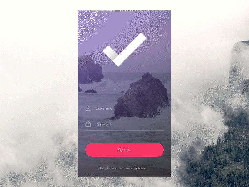 Login & Home Screen ae animation app gif invision iphone login material mobile prototyping ui ux