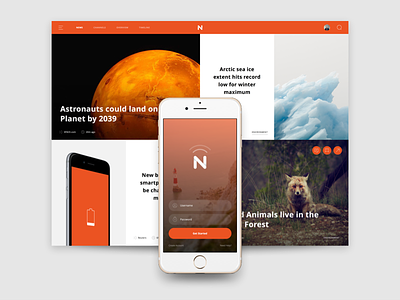 Web & Mobile View app clean invision iphone magazine mobile news prototyping publication ui ux web