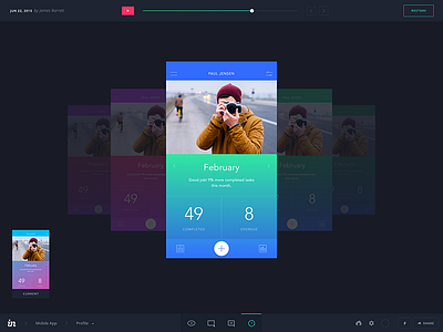 InVision History Mode (Mobile) android app flat history invision iphone mobile mode prototyping ui ux web