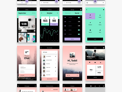 Chat A Beautifully Minimal Ui Kit By Anton Aheichanka For Invision On Dribbble