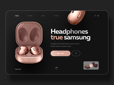 Samsung Headphones Concept animation headphones samsung web design