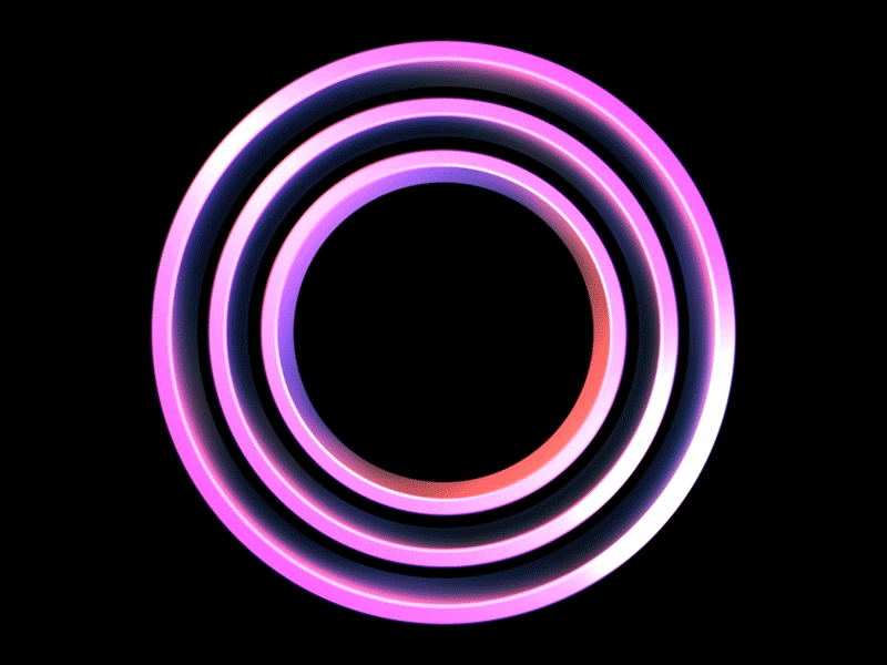 rings 3d animation kinetic motion graphics