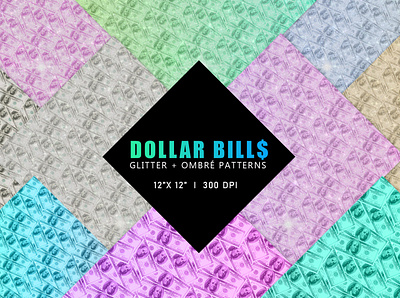 Glitter Dollar Bills , digital Papers dollars background glitter dollars glitter dollars