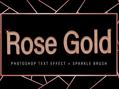 Rose Gold Diamond , Photoshop text effect