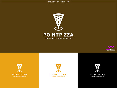 pizza logo design - point pizza branding identity brand brand development branding business logo cafe logo company branding company identity company logo creative logo design fiverr food logo iconic logo illustration logo minimal logo minimalist logo pizza logo point logo restaurant logo