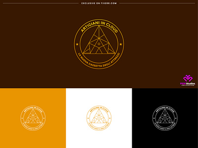 triangle logo design - artigiani in cloud branding identity brand brand development branding business logo circle logo company branding company identity company logo creative logo design fiverr gold logo iconic logo illustration logo minimal logo minimalist logo triangle logo