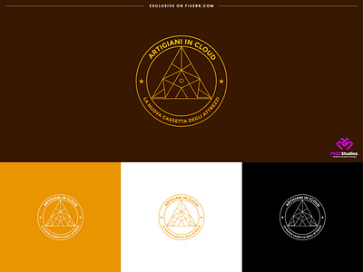 triangle logo design - artigiani in cloud branding identity