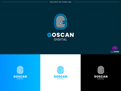 finger print logo design - scanning branding identity brand brand development branding business logo company branding creative logo design finger print logo fiverr icon logo illustration logo minimal logo minimalist logo ps20 studios scanning logo