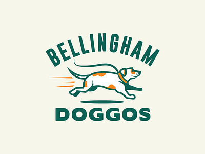 Double-Dog Logo bellingham brand dog illustration dog logo dog lovers dog walking leash logo design northwest running dog