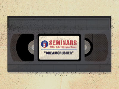Seminars "Dreamcrusher" 10 inch album art album cover cover art illustraton record tape texture vcr vhs vhs tape vinyl