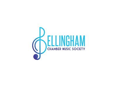 Bellingham Chamber Music Society bass clef bellingham branding chamber music classical combination mark combo logo illustrator logo market deco music music logo music note pnw sheet music steelfish treble clef typography vector logo whatcom county