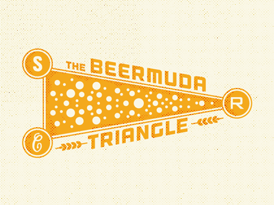 Beermuda Triangle alcohol bar barley beer beer bubbles bermuda bermuda triangle bubbles design pun t shirt triangle