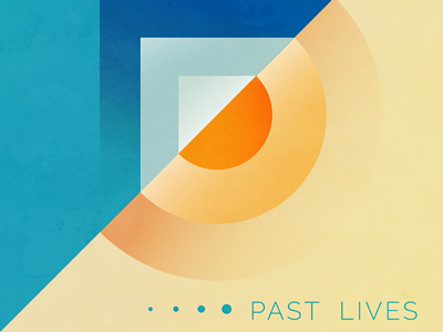 Past Lives album art band art cover art cross diagonal ep fades geometric gradients indie rock modern section