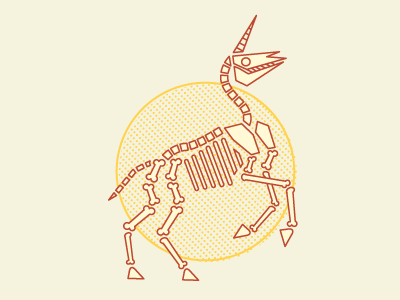 Unicorn Skeleton bones geometric horn horse illustration line art linecraft skeleton skull sun unicorn