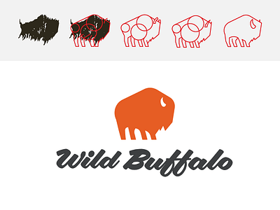 Wild Buffalogo bison brand buffalo logo modern rebrand revamp script update wip