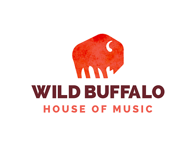 Buffalogo bison brand buffalo clean geometric hexagon identity logo modern music venue negative space rebrand