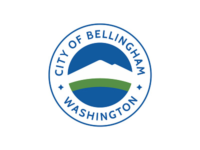 Bellingham City Seal bellingham brand cascade civic clean identity logo minimal mountain pnw rebrand seal