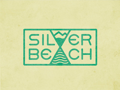 Silver Beach Snare Drums beach brand identity illustration lake logo monoline mountain pacific northwest rectangle shore typography