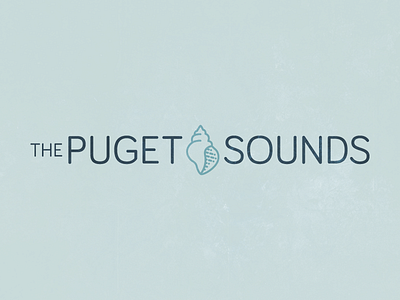 the Puget Sounds audio brand identity illustration logo monoline music blog pnw seashell sound bar