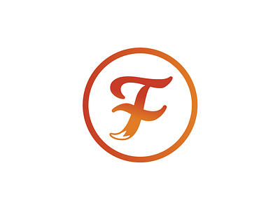 Travis Fox Logo brand combination mark fox fox tail gradient letter mark logo logo design milkshake font monogram typography