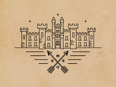 Castle Moss arrow castle fantasy heavy metal illustration medieval regina black tower vector