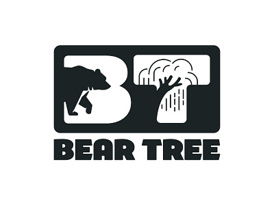 Bear Tree bear brand grizzly identity logo negative space silhouette tree willow
