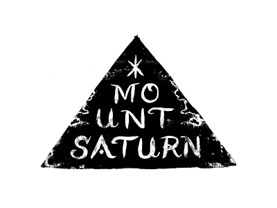 Mount Saturn Two doom grunge texture hand type heavy metal illustration logo occult palmistry psychedelic pyramid stoner rock typography