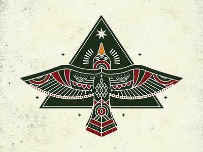 Dryland Bird Band crow diamonds and shit geometric illustration monoline star three eyed triangle