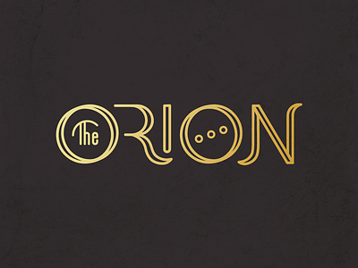 The Orion art deco brand celestial cocktail lounge combination mark constellation logo orion orions belt typography