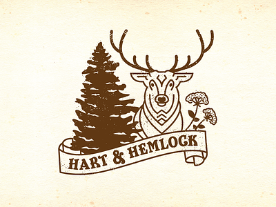 Hart & Hemlock banner brand buck craft deer hart hemlock identity knit logo pnw stag