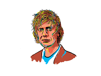 Thurston Moore editorial illustration illustration portrait sonic youth whats up magazine