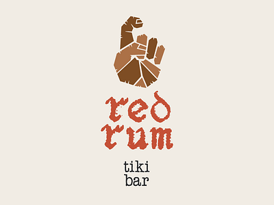 Red Rum Tiki Bar brand cocktail bar graphic design logo stanley kubrick stephen king the shining tiki tiki god typewriter