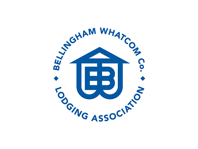 Lodging Association bellingham brand combination mark hotel lodging logo monogram pacific northwest roof typography whatcom county