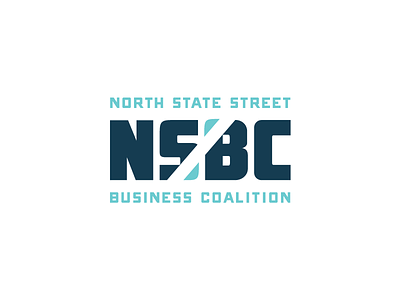 North State Street Business Coalition abbreviation bellingham brand coalition community cut logo letter mark logo typographic typography washington state word mark