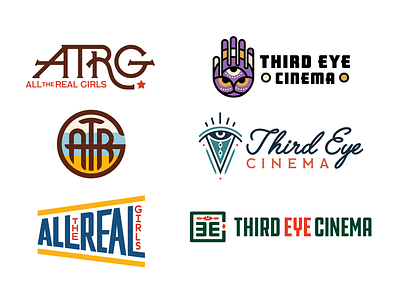 ATRG and 3EC band logo cinema design cult cinema cult classics letter mark logo design occult typography