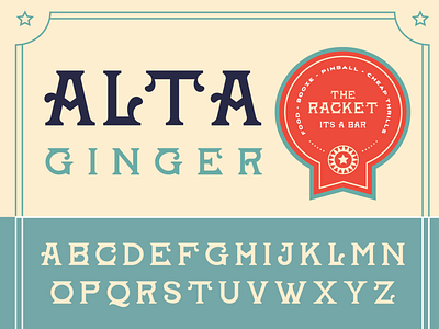 Alta Ginger Font antique custom font custom type decorative font ginger ale industrial serif typeface typography vintage