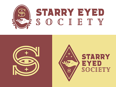 Starry Eyed Society art deco brand branding clean ecommerce elegant feminine graphic design lifestyle brand logo logodesign online store retro stars