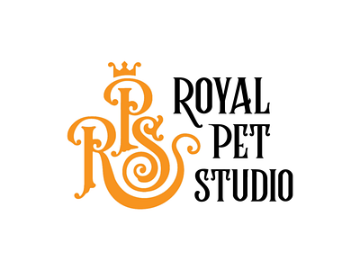 Royal Pet Studio brand brand identity combination mark cypher fancy lettermark logo monogram motif regal royal royal cypher typography