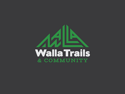 Mount Walla Trail Running bellingham bold type custom type hiker logo marathon mountain mountain logo northwest outdoors pacific northwest pnw rei slabserif trail logo trail running typography ultramarathon walla wallart