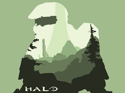 Halo Olly Moss Dribbble chief landscape master moss olly